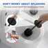 Set, 304 Black Toilet Brush and Holder Stainless Steel Heavy Duty Toilet Bowl Brush and Holder with Long Handle