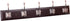 BIRDROCK HOME Classic Hook Coat and Hat Rack, 5 Hooks, Wall Mount, Brown Finish