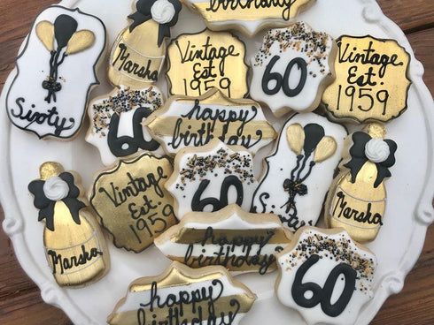 Celebration Cookie Cutter Set, 7 Piece Cake, Heart, Cupcake, Champagne, Wine Bottle, Plaque Cookie Cutters