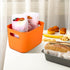 Hoolerry 8 Pieces Colorful Storage Bins with Lid and Handle - Stackable Plastic Baskets for Bedroom Office