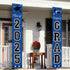 DAZONGE Blue Graduation Decorations 2025, Congrats Grad Porch Banner for Graduation Party Decorations