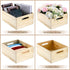 Spiareal Wooden Storage Box 15 x 12 x 7 Inches, Decorative Pine Crate with Hand Holes and Lid for Home Decor