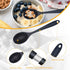 2 Pcs Silicone Nonstick Mixing Spoon - Heat Resistant Cooking Utensils for Kitchen Cooking, Baking, Stirring (Black)