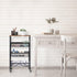 LIANTRAL Rustic Kitchen Storage Cart, 4 Tier on Wheels, Metal Mesh Pantry Cart with Lockable Wheels, Wood Look Top