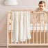 MIULEE Super Soft Baby Throw Blanket, Lightweight Fleece Warm Plush Cozy Bed Blanket 30"x40", Stripe Pattern, Cream