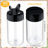 40 Pack 3.5 oz Mimorou Plastic Spice Jar with Shaker Lids Seasoning Containers Plastic Spice Container with Black Lids