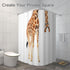 Moslion Giraffe Bathroom Shower Curtain, Wild Animal Watercolor Giraffe Design, Waterproof Polyester Fabric 72x72 Inch