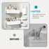 5 Pack Nieifi Adhesive Wall Shelf, Shower Shelves with Soap Holder, Shower Organizer for Bathroom Organization, White