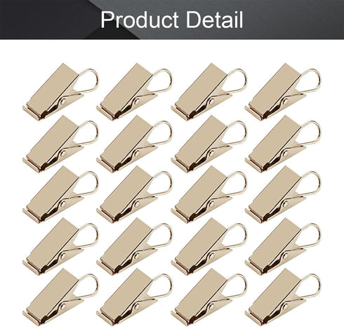 MroMax 60PCS Curtain Clip Hook Set for Home Decoration, Light Gold