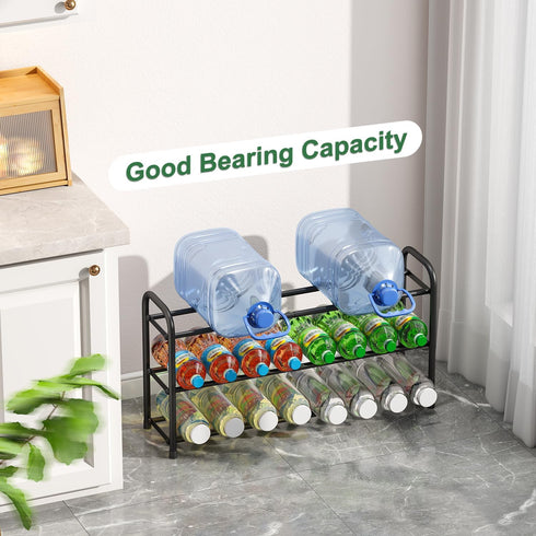 kiplant Closet, 3-Tier Closet Shoe Rack for Expandable Shoe Organizer, Metal Adjustable Black Shoe Shelf Storage