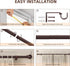 Brown Curtain Rods for Window 32 to 78, 5/8 inch Splicing Single Window Curtain Rod Set with Brackets
