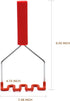 Jell-Cell Potato Masher, Silicone Protect Body with Premium Stainless Steel for Smooth Mashed Potatoes, Red