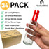 5 Oz 24 Pack nicebottles Hot Sauce Bottles with Red Caps & Shrink Bands