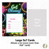 Desert Cactus Neon Happy Birthday Invitations - Invite Cards (10 Count) with Envelopes for Kids Party