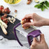 Spring Chef Purple XL Parmesan Cheese Grater - Manual 4-Sided Stainless Steel Box Grater for Kitchen