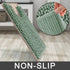 Yimobra Luxury Shaggy U-Shaped Toilet Rug, Soft Non-Slip Bathroom Floor Mat, 24.4 X 20.4 Inches, Green