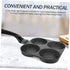 Cast Iron Skillet Egg Cooker Pan - 4 Egg Frying Pan, Non Stick Divided Grill Pan