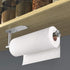 VAEHOLD Under Cabinet Adhesive Paper Towel Holder - Wall Mounted Roll Holder for Kitchen Paper Towels, Silvery
