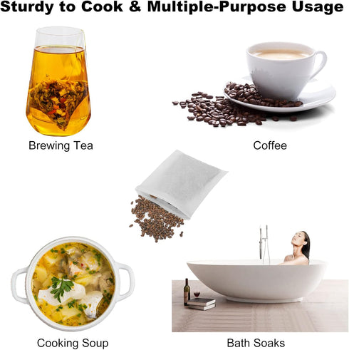 Numola 100Pcs Disposable Tea Bags for Loose Leaf Tea, Natural Material Seal Tea Infuser Sachets