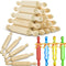 Suclain 15 Pcs Wooden Mini Rolling Pin Long Kitchen Baking Small Dough