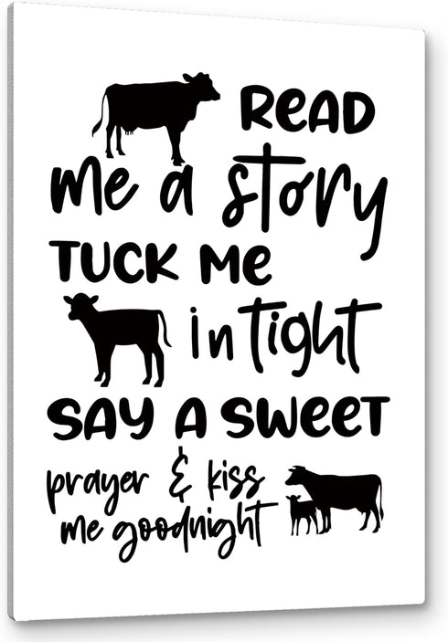 PHAMTE Cow Nursery Decor, Cow Wall Decor- Read Me a Story Tuck
