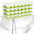 DOQAUS Ice Cube Tray with Lid and Bin, 4 Pack Silicone Plastic Ice Cube Trays with Ice Box and Ice Scoop