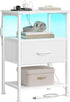 SONGMICS BELLAH Collection - Nightstand with Charging Station and App-Controlled Adjustable LED