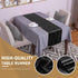 14x51 Inch Velvet Black Table Runner Dresser Scarf Luxury Rustic Farmhouse New Year Christmas Table Runners for Home