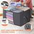 90 L Large Storage Bags, 6 Pack Clothes Storage Bins with Reinforced Handle for Clothing, Blankets, Pillows (Gray)