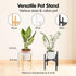 Wood Plant Stand, 12.2" x 13.8" Indoor Outdoor, Wooden Single Floor Pot Holder, Natural Plant Stand, Assembly Required