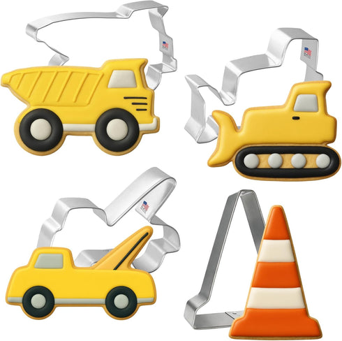 Foose Cookie Cutter 4 Piece Construction Set Bulldozer, Dump Truck, Tow Truck,