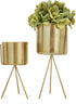 CosmoLiving by Cosmopolitan Metal Indoor Outdoor Planter Small Small Planter Pot with