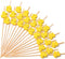 PuTwo Toothpicks, 100 Counts Handmade Natural Bamboo Cocktail Sticks, Yellow Ducks