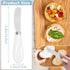Set 2, Set Butter Spreader Knives of Stainless Steel Butter Knife with Porcelain Handles, Blunt Edge Cheese Spreader