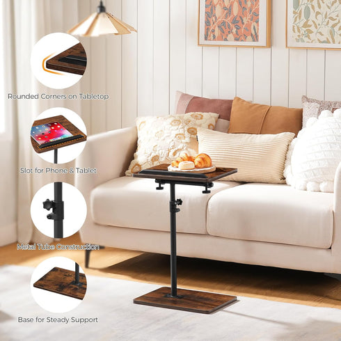 360 ETRB4501 MAHANCRIS TV Tray Table, Height Adjustable TV Trays with Swivel, Space-Saving Side Table for Couch