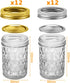 8 oz, 24 Pack 8 oz SPANLA Mason Jars Canning Jars Half Pint Glass jars with Regular Lids and Bands, Small Mason Jars
