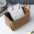 Decorative Faux Leather Basket,Small Catchall Basket for Entryway Bedside Dresser End table,Foldable Rectangle Tray
