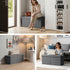 Snuvid 30-INCH Storage Ottoman Bench, Footrest with Storage, End of Bed Bench Coffee Table for Living Room, Bedroom