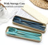 Plastic Travel Utensils, 4 Sets Camping Cutlery, Portable Reusable Utensils Set with Case for Picnic, Travel, Camping