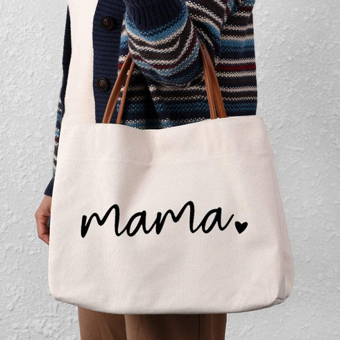 kifasyo Momlife Mom Mama Bag Mother Gifts Tote for Hospital, Shopping, Beach, Travel