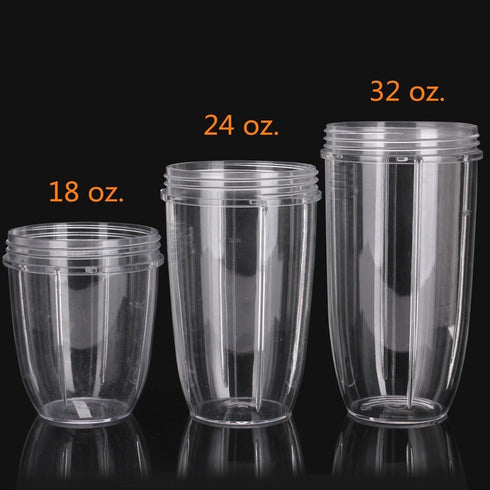 Blendin Replacement Parts for Nutribullet 600W, 900W, Includes 2 Colossal Cups and 2 Flip Top Lids