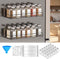 SpaceAid 2 Pack Magnetic Spice Rack with 24 Spice Jars, 400 Labels