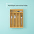 JoyJolt Bamboo Drawer Organizer for Kitchen Utensils, 5-Compartment Silverware Holder, Flatware Organizer