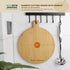 BAMOTTO Round Bamboo Cutting Board with Handle, Kitchen Pizza Bread and Snack Cookie Trays Charcuterie Board, Decorative Hanging Board, 100% Bamboo (13x11x0.63") by BAMOTTO CRAFTBAMBOO