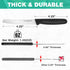 HAUSHOF Set of 8 Serrated Steak Knives, Premium Stainless Steel with Gift Box, Black Handle