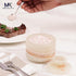 3 Inch MARBLOUS KRAFTS Marble Salt Cellar White Onyx Salt Holder With Lid for Spice Jar & Stone Salt Container, Modern