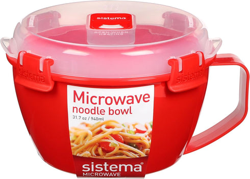 Sistema Microwave Collection Noodle Bowl - 1109ZS, 1 Count (Pack of 1), Red