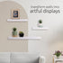 Kiera Grace Stockholm Maine Floating Wall Shelves, Set of 3, White, 12", 16", 24"