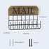 SRIWATANA Rustic Mail Holder Organizer, Key Holder Wall Mount Mail Sorter for Hallway Foyer Home Decoration - Black