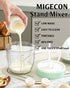 MIGECON Stand Mixer Electric Kitchen Mixer Egg Stand Shampoo Frother Milk Frother Hands-f r e e Mixer Electric Whisk Drink Mixer for Food Whipping,Whisk Egg White,Cake Mixer, Milk Foamer Frother 900ml by Migecon